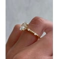 thumbnail image 2 of vylahjewellery Hidden Halo Wedding Ring Oval Cut Moissanite Engagement Ring Proposal Ring 18K Yellow Gold Bridal Ring Unique Anniversary Ring for Her, 2 of 8