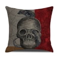 thumbnail image 2 of Bearachild Funda de almohada Dormitorio Prop Cremallera oculta Decoración de Halloween Funda de almohada Patrón de calabaza Funda de cojín para sofá Decoración del hogar cuatro SXYM42 Bearachild HA060851-04B, 2 of 6