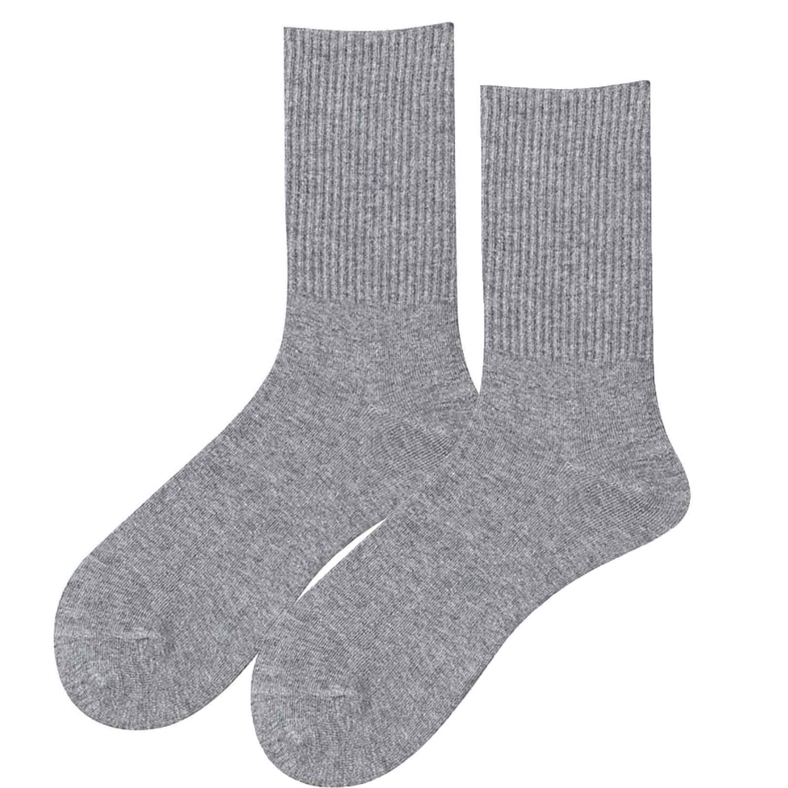 DENGDENG Men's Athletic Socks Breathable Mens Socks Black Crew NonSlip
