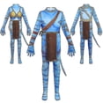 thumbnail image 1 of Mono de Cosplay de Avatar 2 para niños y niñas con cola Avatar: disfraz de The Way Of Water, traje de fiesta Zenti para niños, mono de Halloween para niños, 1 of 4