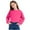 Hot Pink, variant on Girls Sweatshirt Crop Tops for Teens Kids Cropped Crewneck Pullover Long Sleeve Shirts for 3-14 Years