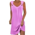 thumbnail image 2 of SDNall spring dresses for women 2024 Printed Round Neck Casual Sleeveless Suspender Dress, 2 of 9