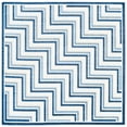 thumbnail image 6 of SAFAVIEH Cottage Maria Geometric Lines Indoor/Outdoor Area Rug Cream/Blue, 5'3" x 7'7", 6 of 9