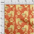 thumbnail image 2 of oneOone Velvet Orange Fabric Halloween Sewing Material Print Fabric By The Yard 58 Inch Wide, 2 of 4