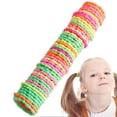 thumbnail image 3 of Colorful Hair Ties | 50Pcs Seamless Hair Bands | Elastic Hair Ties, Ponytail Holder No Crease Damage, Elastic Cotton Bands for Women's Hair, Hair Scrunchies for Thick Thin Hair, 3 of 9