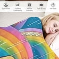 thumbnail image 3 of Rainbow Clouds Raindrop Printed Plush Blanket - Super Soft Flannel Throw Blanket for Couch,Bed,Sofa - Lightweight &amp; Warm,All Seasons  ，Various Size, 3 of 6