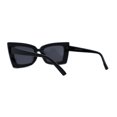 thumbnail image 2 of Womens Mod Squared Cat Eye Plastic Gothic Sunglasses All Black, 2 of 4