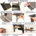 thumbnail image 5 of Estante de pared plegable Laklulu de 500 mm, soporte plegable de acero inoxidable 304 para banco de trabajo, soporte de soporte plegable, soporte de estante de pared (2 piezas), plateado WHWY, 5 of 5