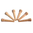 thumbnail image 1 of SHISUYAN 6Pcs Maple Wood Bridge Pin for Acoustic Guitar Tuning Pegs Brown Cylindrical Shape, 1 of 8
