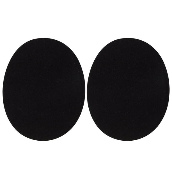 MERRYHAPY 1 Pair Black Oval Patch for Clothes Repair Patches with Imitation Suede Fabric