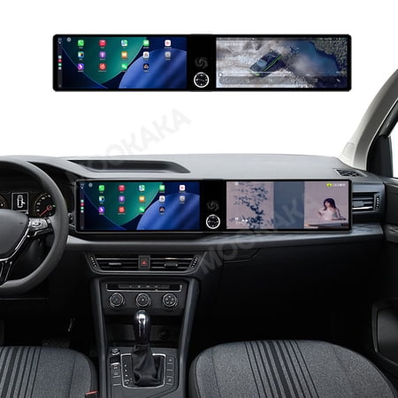 MOOKAKA Dual 12.3 inch Carplay Screen/Radio/Multimedia Player for Volkswagen Tharu 2019-2022 Universal Car Navigation/GPS Upgrade Headunit Android Display 1080P Touch Screen Receiver Replace System