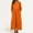 Orange, variant on Zedker Womens 2025 Boho Floral Long Sleeve Maxi Dress V Neck Empire Waist Fall Wedding Guest Dresses, Plus Size Orange L