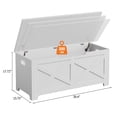 thumbnail image 2 of Storage Chest, 39.4" Chest for Boys Girls, Wood Large Toy Box, Storage Bench with Safety Hinge, Farmhouse Storage Trunk for Entryway, Living Room, Bedroom, Playroom, 2 of 7