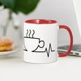 thumbnail image 4 of CafePress - Coffee Heartbeat - 11 oz Ceramic Mug - Novelty Coffee Tea Cup, 4 of 6