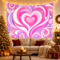 thumbnail image 3 of Heart Constructed Thick with Swirling Stripes Spiral Inward, Mystical Fantasy for Space Lovers, Galaxy Room Decor, Valentine'S Day Gift, Tapestry Wall Hanging for Bedroom and Dorm, 3 of 7