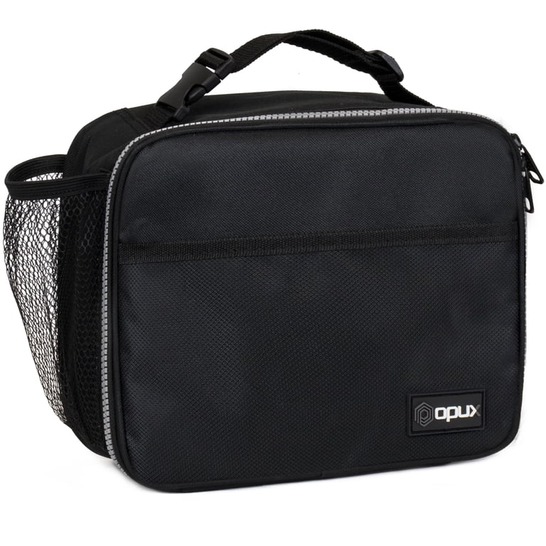 OPUX Insulated Lunch Bag for Kids, Black photo 1