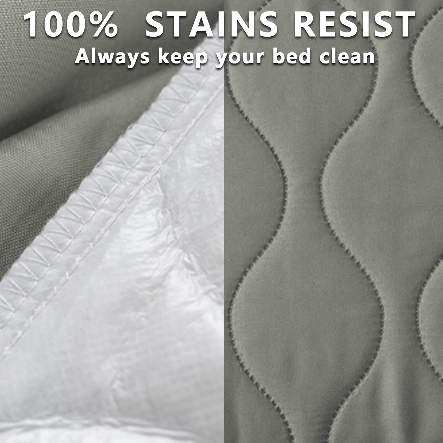Waterproof Mattress Protector, Noiseless Full Size Mattress Pad with Deep Pocket Fitted Up to 11",Breathable Fitted Sheet Quilted Mattress Pad Cover (Black,Full)