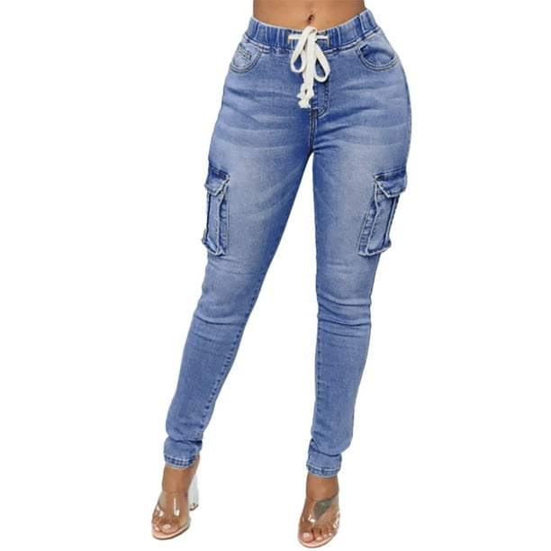 jovati Lightweight Pants Women Women Fashion Daily Hight Waisted Jeans  Stretch Slim Pants Length Jeans