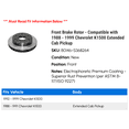 thumbnail image 2 of Front Brake Rotor - Compatible with 1988 - 1999 Chevy K1500 Extended Cab Pickup 1989 1990 1991 1992 1993 1994 1995 1996 1997 1998, 2 of 2