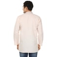 thumbnail image 3 of Kurta Courte en Coton pour Hommes Brodée Mode Indienne (Beige, G), 3 of 6