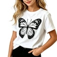 thumbnail image 3 of Teylalorva Girls Cotton Graphic T-Shirt Crew Neck Short Sleeve Comfort Soft Summer Casual Cute Tee White Size 7-8, 3 of 6