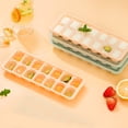 thumbnail image 4 of Inicio Productos Bandejas de cubitos de hielo de plástico para congelador, 14 cubitos de hielo de tamaño clásico por bandeja con diseño de fácil liberación (4 piezas), 4 of 7