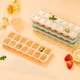 thumbnail image 4 of Inicio Productos Bandejas de cubitos de hielo de plástico para congelador, 14 cubitos de hielo de tamaño clásico por bandeja con diseño de fácil liberación (4 piezas), 4 of 7