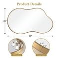 thumbnail image 6 of TEWLOSS Irregular Wall Mirror 46"x26" Cloud Shaped Mirrors for Bathroom, Gold Aluminum Alloy Frame, 6 of 11