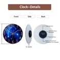 thumbnail image 5 of Blue Wall Clock Battery Operated 14 Inch Modern Wall Clock Non Ticking Glass Clock for Living Room, 5 of 5