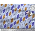 thumbnail image 2 of Soimoi Poly Georgette Fabric Leaves Block Print Sewing Fabric Yard 42 Inch Wide, 2 of 3