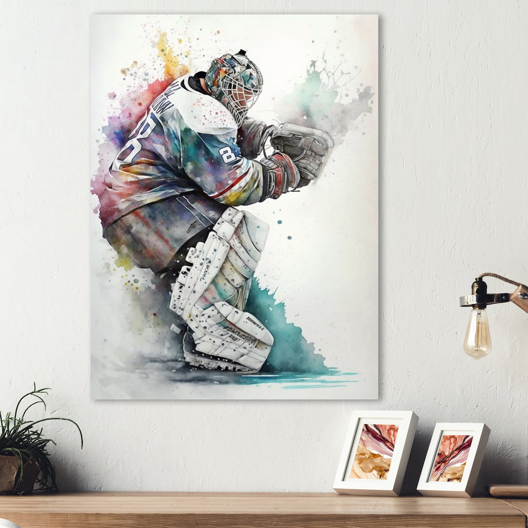 Designart Hockey Goalie During Game IV Canvas Wall Art