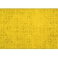 thumbnail image 1 of Ahgly Company Machine Washable Indoor Rectangle Abstract Yellow Contemporary Area Rugs, 2' x 4', 1 of 4
