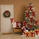thumbnail image 3 of Decoraciones de Árbol de Navidad 6Pc Terciopelo Árbol de Navidad Decoración de Arco Corona Arco Decoraciones de Navidad para el Hogar, 3 of 7
