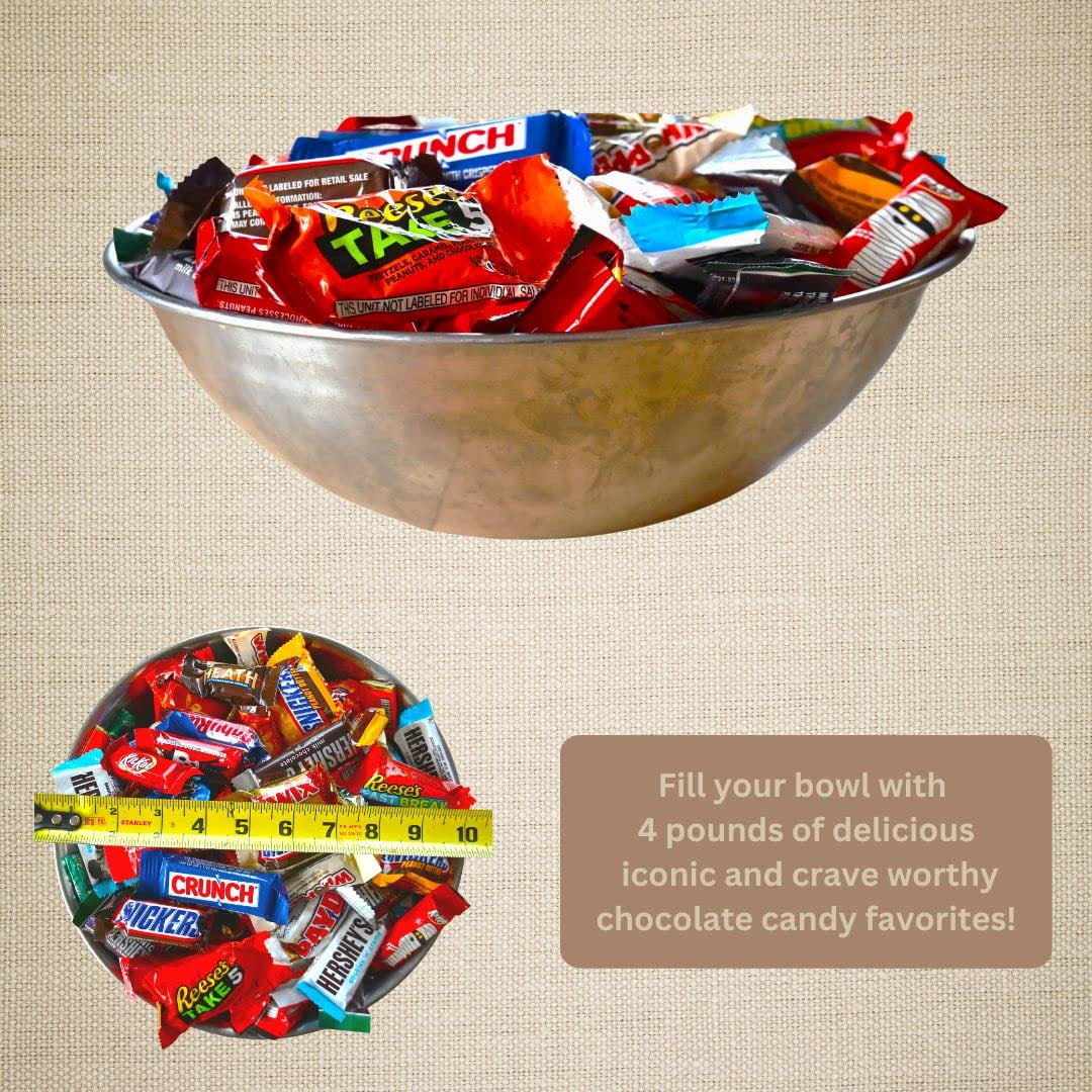 4LB Chocolate Candy Variety Mix Bag – Bulk Assortment of Individually Wrapped Favorites for Parties, Office, Holidays, Halloween, Gift Bags, Sharing & Candy Bowls – Milk Chocolate & Caramel Mix