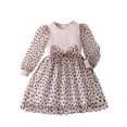 thumbnail image 5 of Elegant Knit Dress with Mesh Skirt and Bow Detail for Little Girls, Long Sleeve Round Neck Party Dress â for Fall, Winter, and Holiday Outings, Cute Toddler & Baby Girls Sweater Dress, 5 of 7