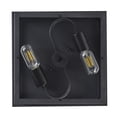 thumbnail image 5 of Aiwen Square Shape Industrial Ceiling Lamp Matte Black Finish Light Fixture With Clear Glass Shade, 5 of 8