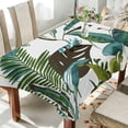 thumbnail image 4 of Tropical Palm Leaves Rectangle Tablecloth, Dust Proof Anti Wrinkle Wipeable Table Cloth Tabletop foration of Dinner Kitchen Wedding Holiday Party 60"x108" Decor Gift, 4 of 7