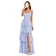 thumbnail image 1 of Vestido de dama de honor, largo, tirantes finos, color lavanda, 1 of 7