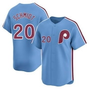 Phillies Youth Mik_e_Schmidt#20 Baseball Jersey Limited Short Sleeve Shirt Mens Streetwear T-Shirts