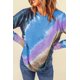 thumbnail image 3 of ABPHQTO Top de mujer de manga larga tie-dye azul degradado, 3 of 5