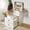 White, variant on Merluxy Makeup Vanity Set with Fold-up Panel,Farmhouse Table with Lights and Charging Station,White