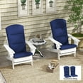 thumbnail image 2 of Outsunny Ensemble de 2 Coussins de Chaise Adirondack d'Extérieur avec Attaches au Dossier, Bleu, 2 of 10