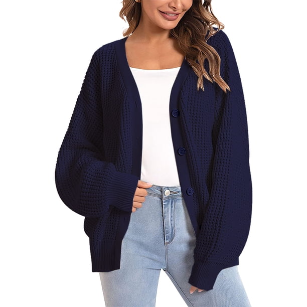 Puntoco moda mujer Casual manga larga botón sólido suéter señoras prendas de vestir liquidación Puntoco Puntoco-1207