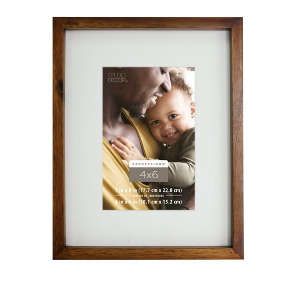 Studio Decor Walnut Thin 4" x 6" Frame, Expressions, 12 Pack