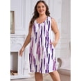 thumbnail image 3 of FEREMO Nightgowns for Women Plus Size Sleeveless Tank Sleep Dress Soft Print Sleepwear, 3 of 5