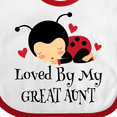 thumbnail image 4 of Inktastic Loved by My Great Aunt Boys or Girls Baby Bib, 4 of 4