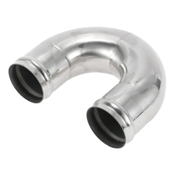 180 Degree Mandrel Exhaust Tube with Bead Roll DIY Custom Car Modified Exhaust Pipe Tubing Piping 2.25" OD 3.94" Length T304 Stainless Steel