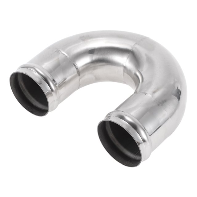 Tubo de escape Mandrel de 180 grados con Bead Roll Tubería de escape personalizada para automóvil modificado 2.25" OD 3.94" Longitud Acero inoxidable T304