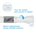 thumbnail image 4 of Barra de cortina de ducha Ginbel Direct, 70-120 cm Spring Tension, color blanco, 4 of 9