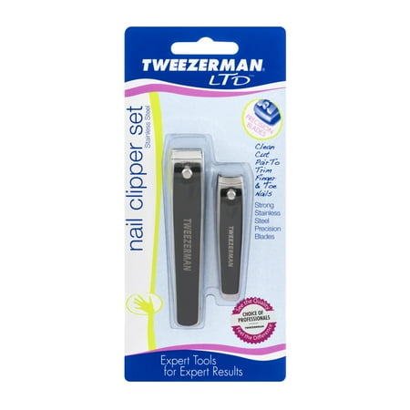 Tweezerman Ltd Nail Clipper Set Stainless 2 Ct Tweezerman Ltd Nail Clipper Set Stainless 2 Ct